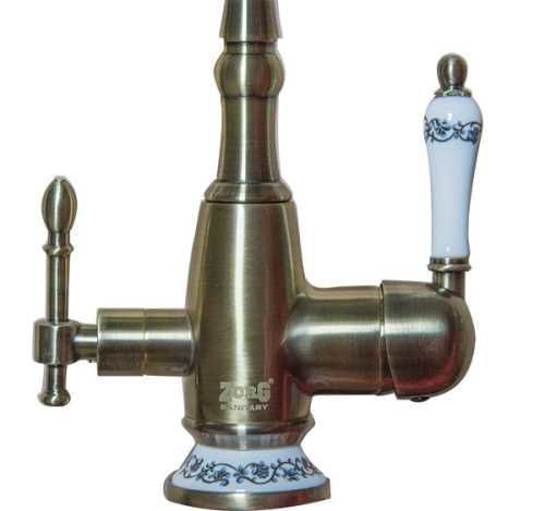 Смеситель кухонный Zorg ZR 312 YF 50 BR Ornament 19373486251294 фото