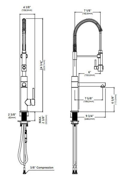 Смеситель кухонный Kraus KPF-1603 SFSMB 10819 фото