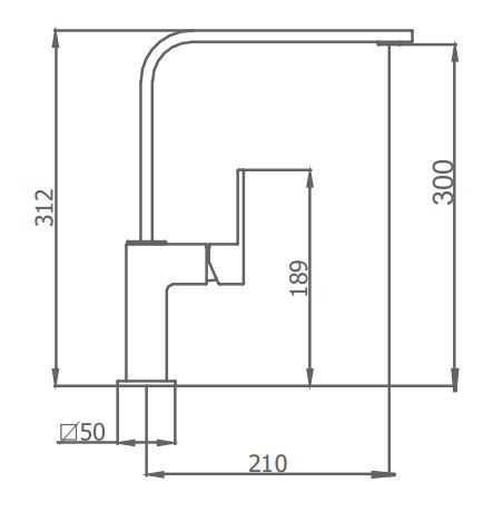 Кухонный смеситель GRB Kitchen 60820600 39252185904155 фото