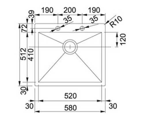Кухонна мийка FRANKE: PLANAR PPX 210-58 TL 6005 фото