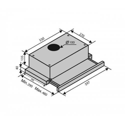 Кухонна витяжка Ventolux GARDA 50 WH (650) IT H 8008 фото