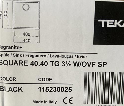 Гранітна мийка TEKA SQUARE 50.40 TG 115230022 62982382980305 фото