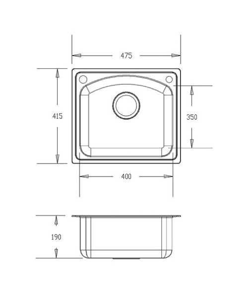Кухонная мойка Fabiano Model 48x42 0.8 22102085464150 фото