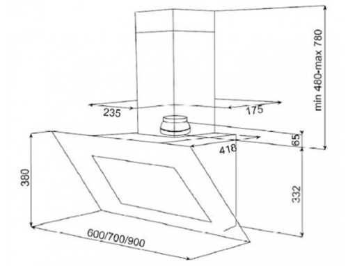 Кухонная вытяжка TEKA DVT 980 B (WISH, Maestro) черное стекло 8156 фото