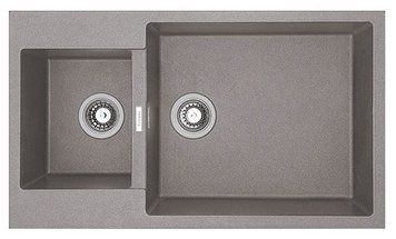 Гранитная мойка Fabiano Quadro 86x50x15 Beton 71282185449697 фото