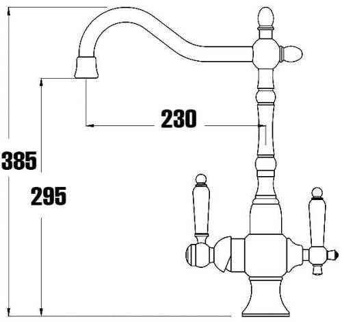 Смеситель кухонный Zorg ZR 336 YF 50 BR Ornament 22133486254293 фото