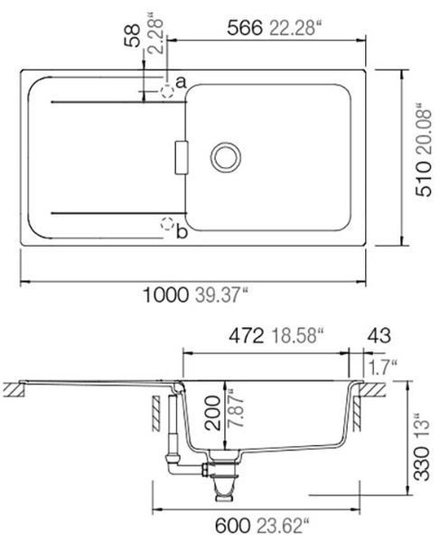 Кухонна мийка Schock CRISTADUR WEMBLEY D-100 Carbonium-90 100171 фото