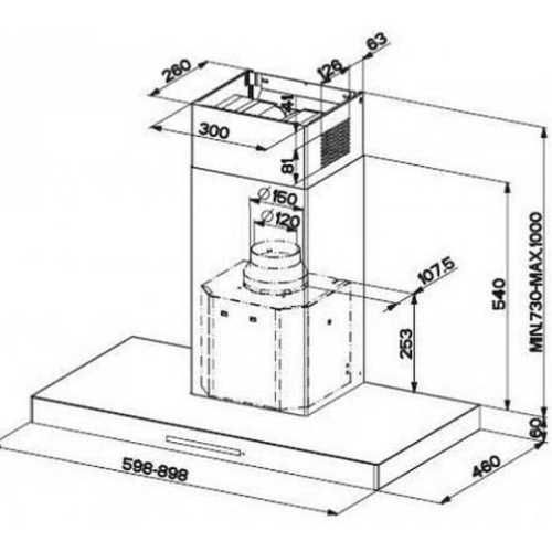 Кухонна витяжка Franke FCR 925 TC BK/XS (110.0196.083) 5824 фото