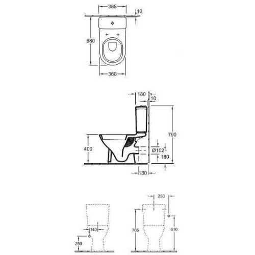Комплект Villeroy & Boch O.NOVO 5661T301 7731 фото
