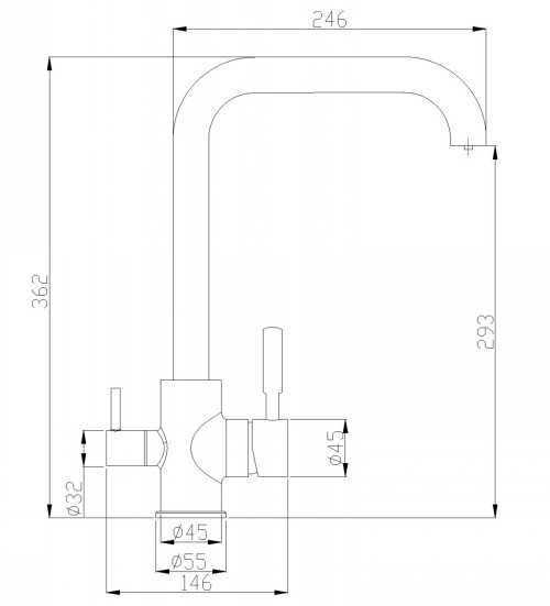 Кухонный смеситель steel Hammer SH 715 CR 9711 фото