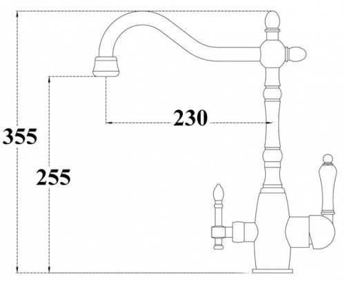 Смеситель кухонный Zorg ZR 312 YF 50 ANTIQUE 34283460319574 фото