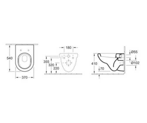 Комплект Villeroy & Boch VERITY DESIGN 56801001+ 98M9C101 7732 фото