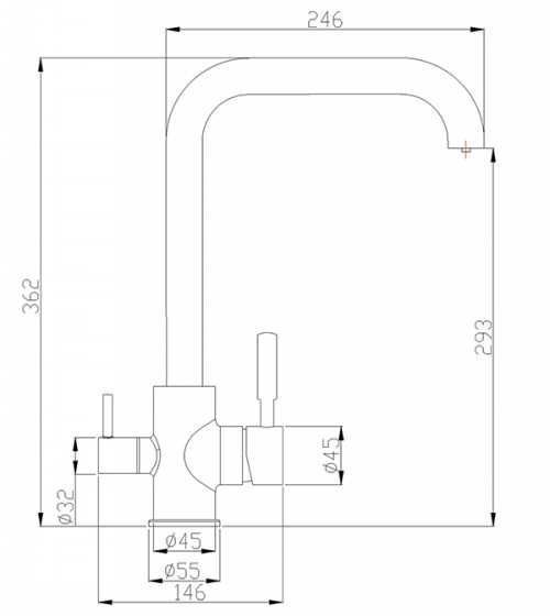 Кухонний змішувач steel Hammer SH 715 SATIN 9712 фото
