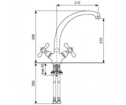 Кухонний змішувач Emmevi: Deco Dominox CR 12717 28682186348155 фото