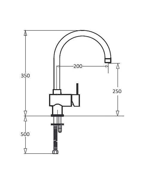 Кухонный смеситель Fabiano FKM 39 S/Steel INOX 14842185338164 фото