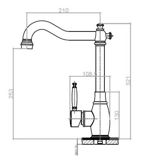 Кухонний змішувач Fabiano FKM 44 S / Steel 47512175132164 фото