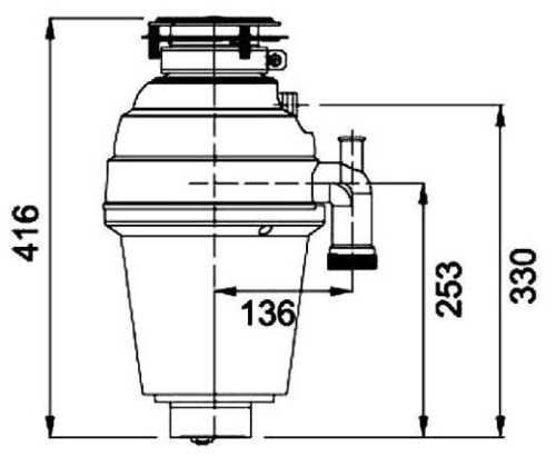 Измельчитель пищевых отходов FRANKE: Turbo Plus TP-125 (134.0287.933) 5879 фото