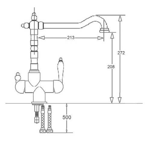 Кухонный смеситель Fabiano FKM 318 Brass Antique 47522185325252 фото