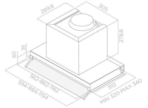 Полновстраиваемая вытяжка ELICA BOX IN PLUS IXGL/A/60 69862185085164 фото