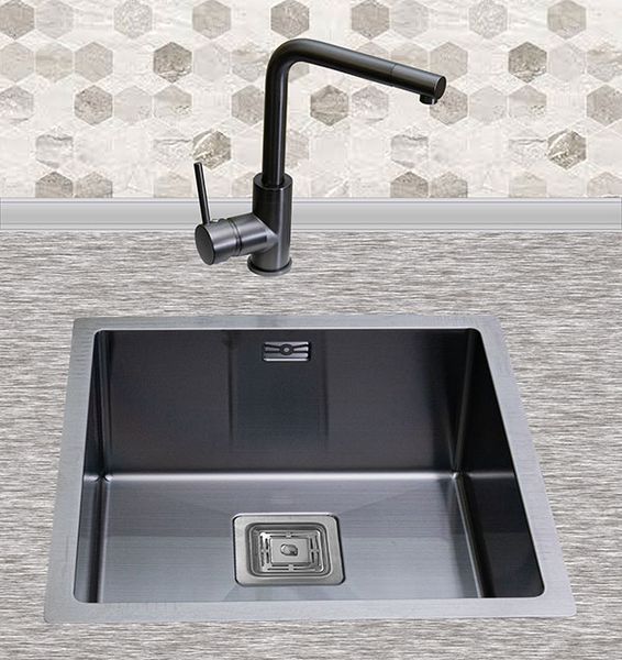 Змiшувач AQUASANITA 5553-T Graphite 57281981065749 фото