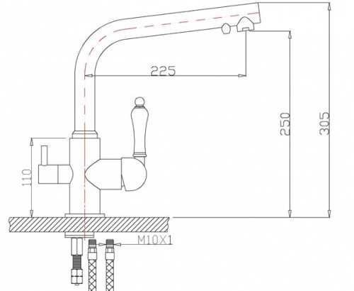 Смеситель кухонный Zorg ZR 313 YF 33 BR 12123472806293 фото