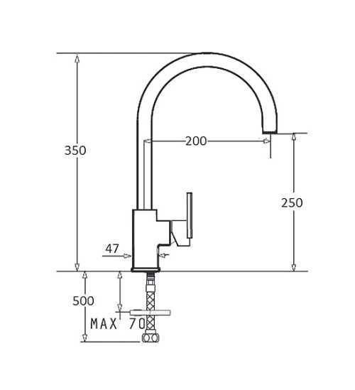 Кухонный смеситель Fabiano FKM 40 Chrome / Inox 21862163220155 фото