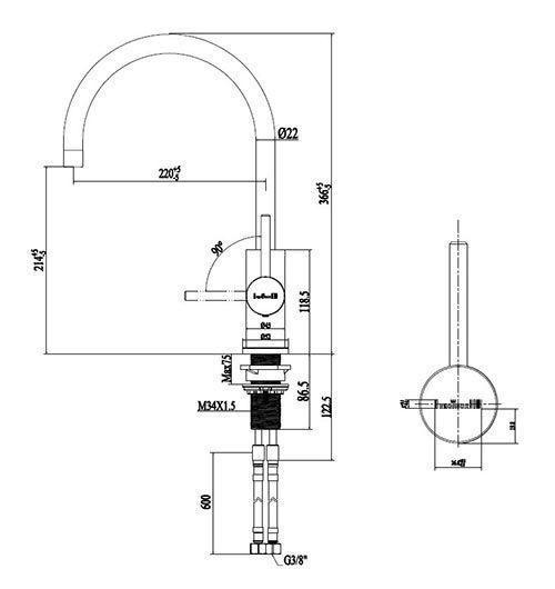 Смеситель Reginox SPRING St. steel-02 9804 фото
