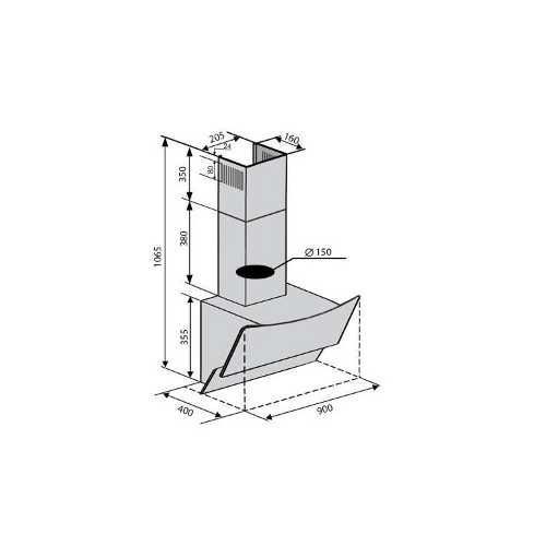 Кухонная вытяжка Ventolux WAVE 90 WH (1000) TRC IT 9584 фото