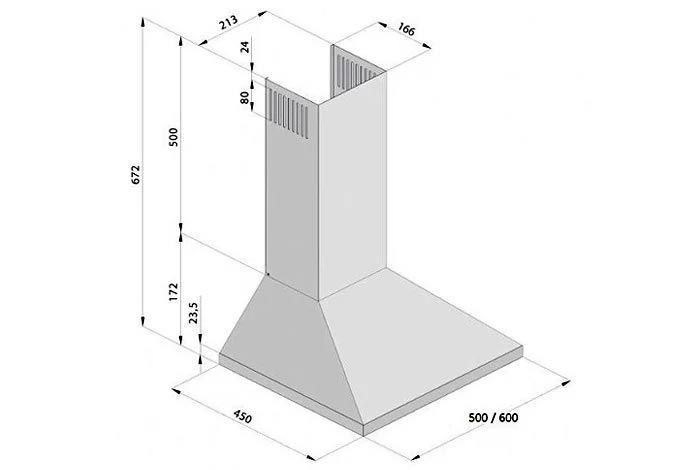 Витяжка Fabiano Base 50 Inox 70432585261202 фото