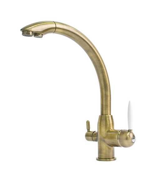 Кухонный смеситель Fabiano FKM 31.2 Inox / Antique 21882111627152 фото