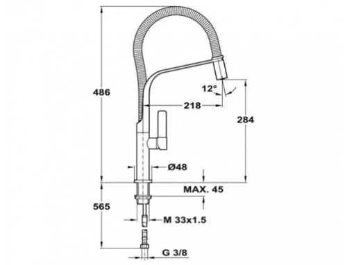 Смеситель кухонный TEKA FO 997 черный (62997020FN) 39162178994433 фото