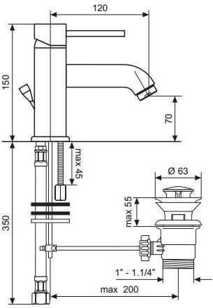 Смеситель Emmevi Piper 45003 19283386098270 фото