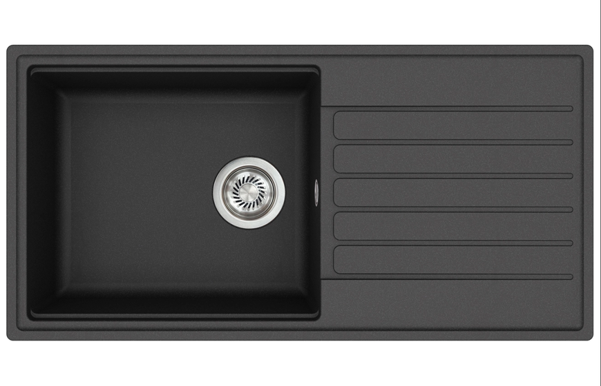 Гранітна мийка SQK435 Black metallic | 601 SQK435 фото Гранітна мийка SQK435 Black metallic | 601 SQK435 фото