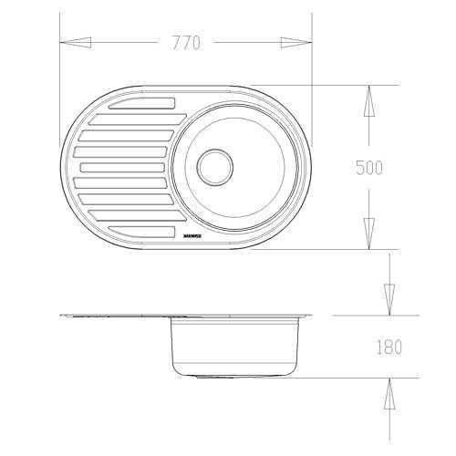 Кухонная мойка Fabiano Model 77x50 Уценка 12942083979149 фото