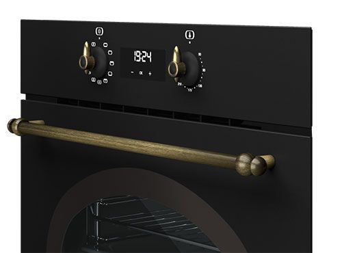 Духовой шкаф TEKA HRB 6400 AT (WISH, Rustica) черный, ручки "латунь" (111010014) 8771 фото