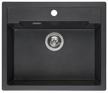 Гранітна мийка REGINOX Amsterdam 54 tapwing black silvery 10337 фото