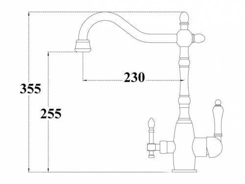 Кухонний змішувач ZORG ZR 312 YF 33 WHITE 60183482260300 фото