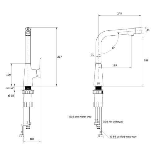 Cмеситель для кухни IMPRESE SMART bio 53322185645155 фото