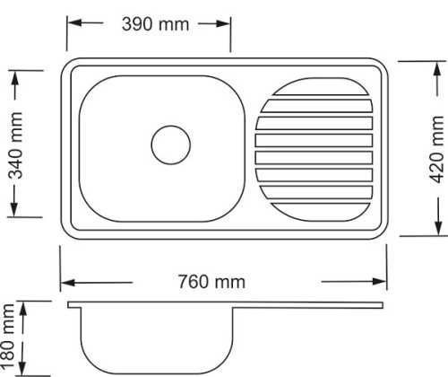 Кухонна мийка Trion Model 42х76 7603 фото