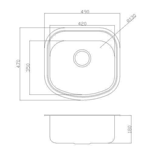 Кухонная мойка Fabiano Model 49x47 0.8 12982085467149 фото