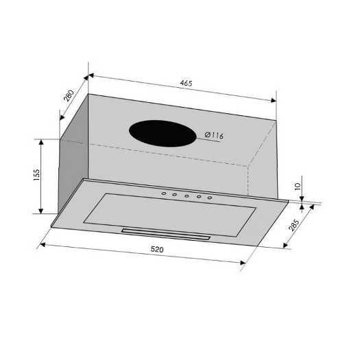 Кухонная вытяжка Ventolux BOX 60 INOX (650) PB 9141 фото