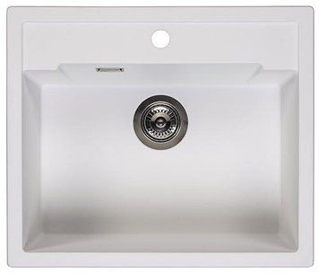 Гранітна мийка REGINOX Amsterdam 54 tapwing pure white 10340 фото