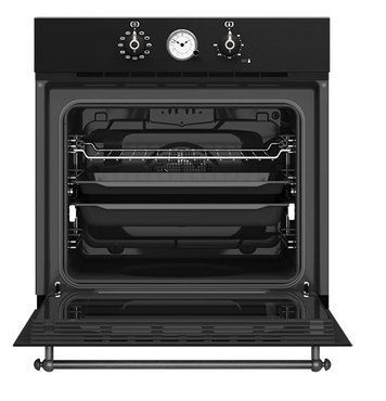 Духовой шкаф TEKA HRB 6300 ATS (WISH, Rustica) черный, ручки "затемненное серебро" (111010011) 8775 фото