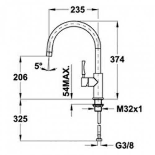 Кухонний змішувач TEKA Inox H3 (INX 915) 16222184634164 фото