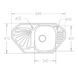 Кухонная мойка Fabiano Model 85x47 Decor (угловая) 12992084570150 фото 3