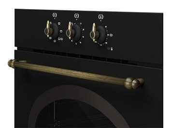 Духова шафа TEKA HRB 6100 AT (WISH, Rustica) чорний, ручки "латунь" 8778 фото