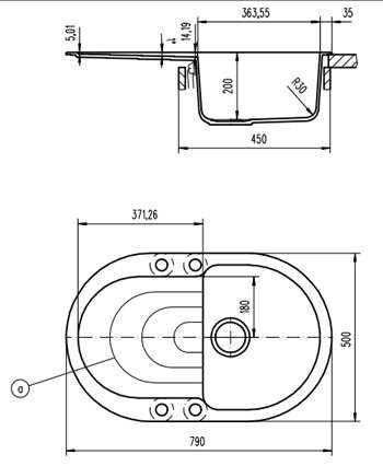 Мойка гранитная SCHOCK Ronda D-100S 12643682652314 фото