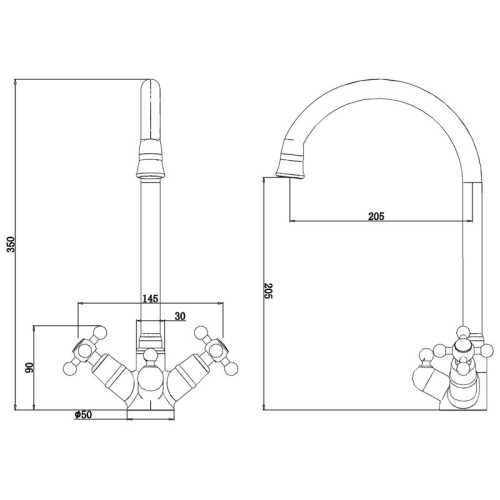 Смеситель кухонный Zorg ZR 514 YF 20643483963293 фото