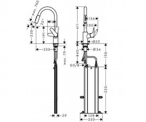 Смеситель для кухни Hansgrohe FOCUS 73880000 9606 фото