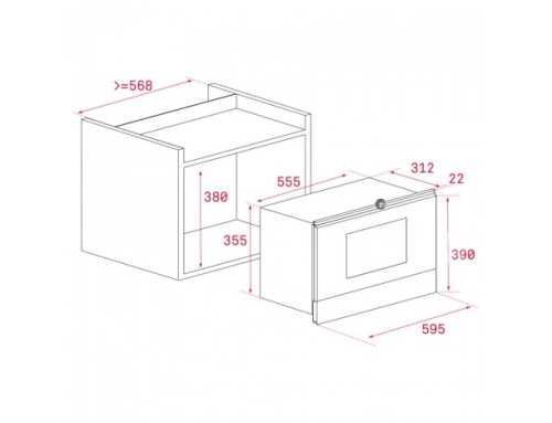 Мікрохвильова піч вбудована Teka WISH UrbanColor ML 8220 BIS (112030001) чорне скло 8995 фото